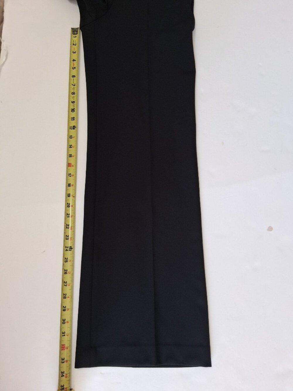 Express Editor 6L Wide Leg Relaxed Trouser Mid Rise Black Pants Size 6L - Picture 9 of 10